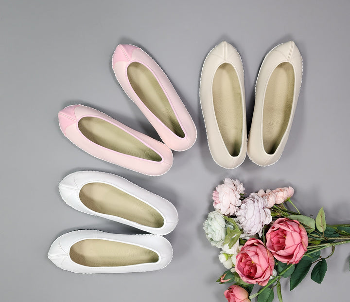 Korean Traditional Hanbok Shoes Socks for Woman Girl pastel Color White Footwear Wedding Birthday PU WS102