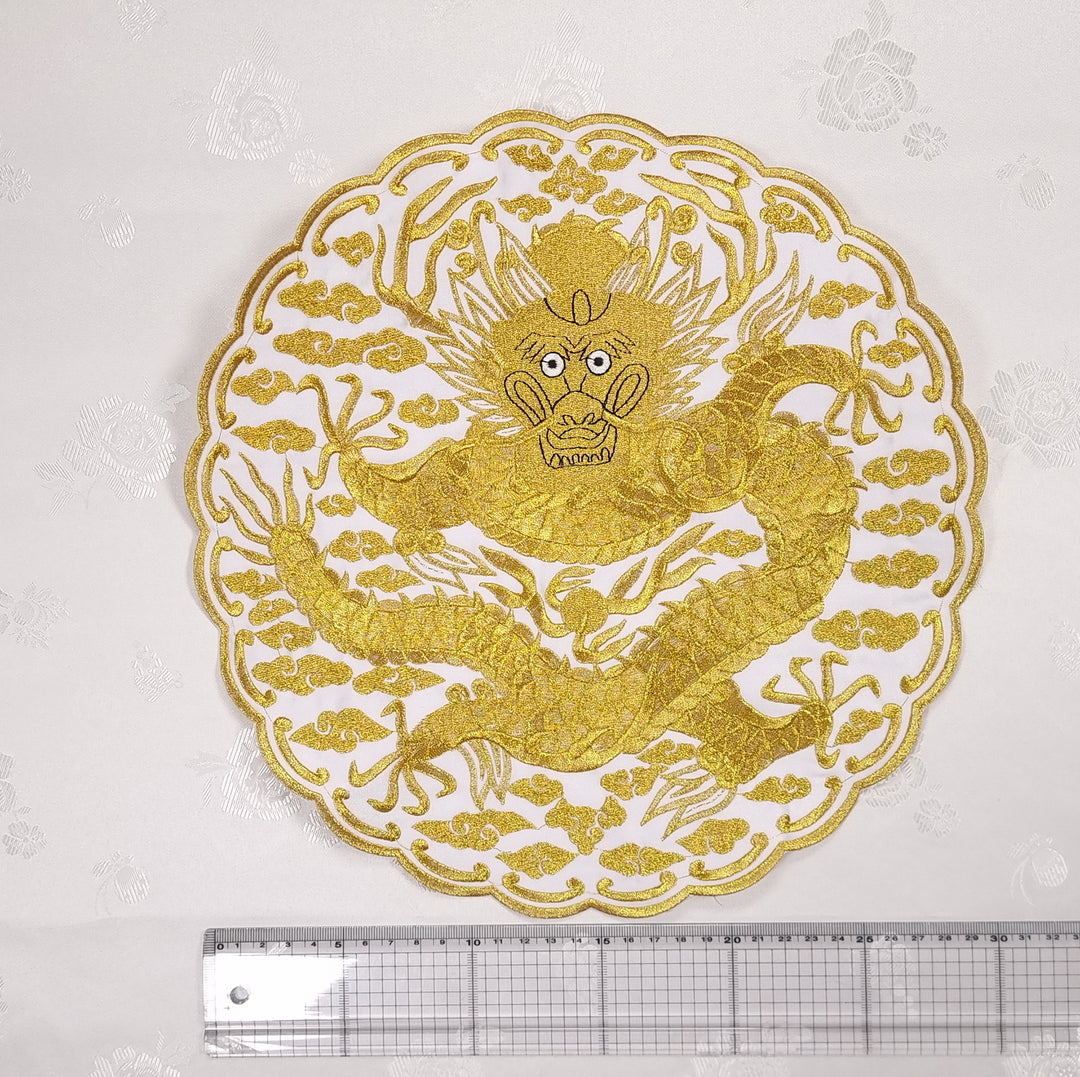 Korean Traditional Embroidery Patch Big Size 30 cm Clothing DIY Accessory King Design BAP003