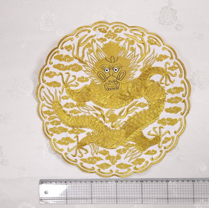Korean Traditional Embroidery Patch Big Size 30 cm Clothing DIY Accessory King Design BAP003