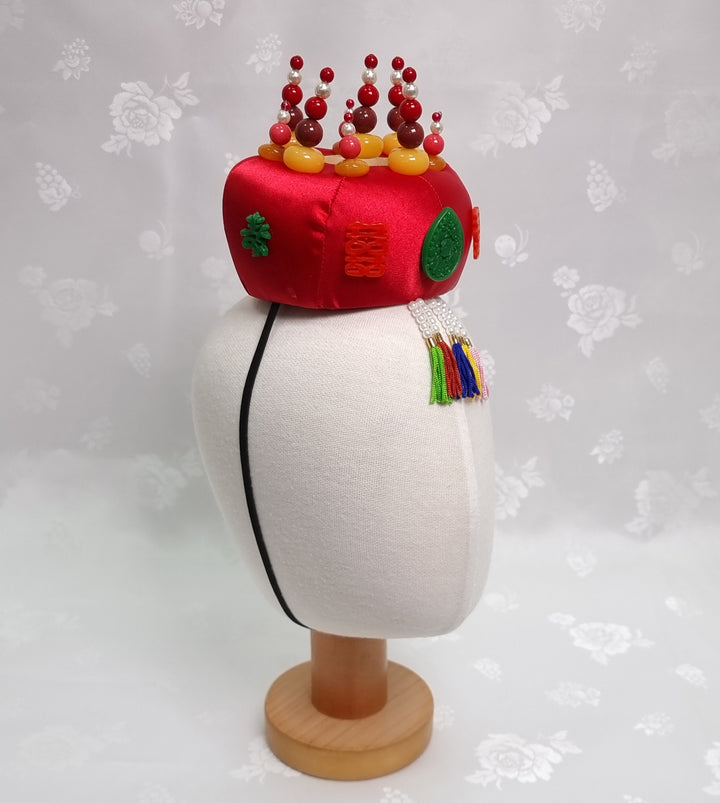 Korean Hair Accessory for Woman Hanbok Traditional Wedding Decoration Ornament 족두리 DS108