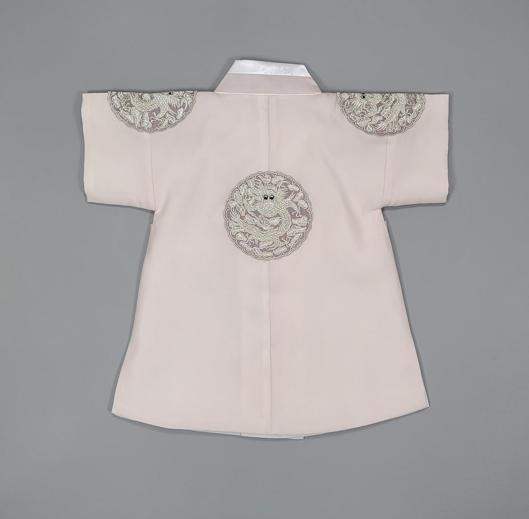 Korean Traditioanl Boy Baby Hanbok Dol Baikil Party Celebration 100th-8 Ages Beige Kings Design