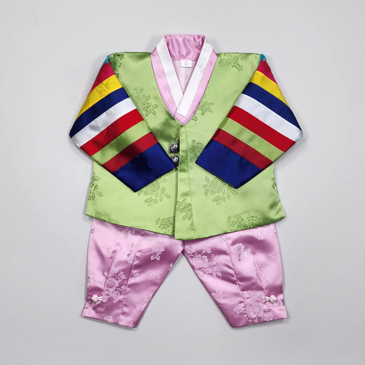Korean Traditional Boy Baby Hanbok Dol Party Celebration 1 Ages Green GBH111