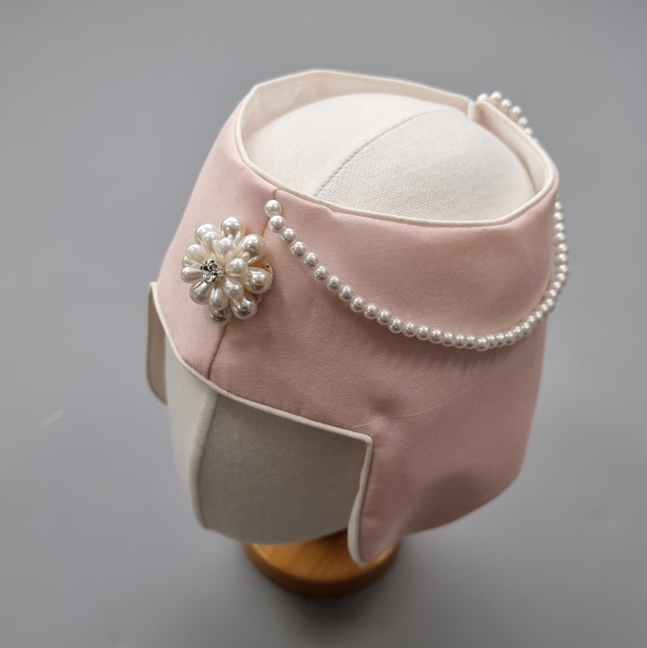 Hanbok Hat for Girl Baby Korea Traditional Hanbok Cap 조바위 Accessory 100th Days Baikil 1–2 Ages Flower HJ017