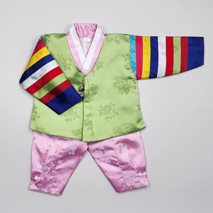 Korean Traditional Boy Baby Hanbok Dol Party Celebration 1 Ages Green GBH111