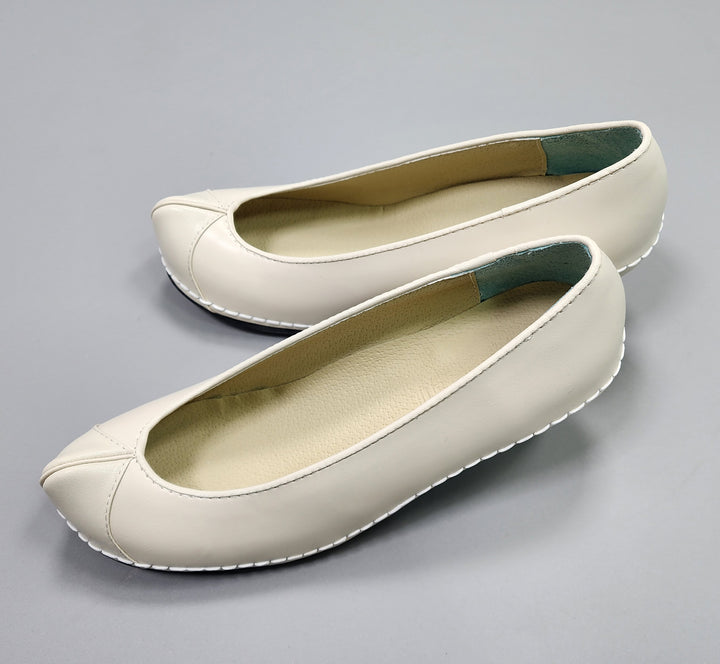 Korean Traditional Hanbok Shoes for Woman Girl pastel Color Beige Footwear Wedding Birthday PU WS101