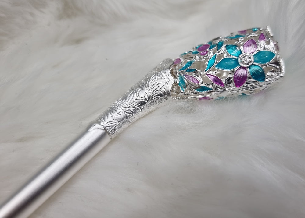 Korea Binyeo 비녀 Hair Accessory for Woman Hanbok Decoration Ornament Gold Silver Flower 36 cm 20