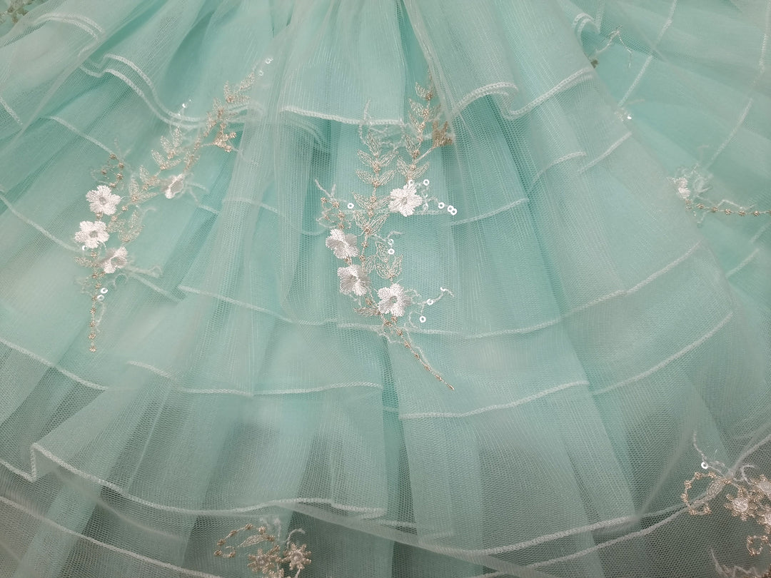 Hanbok Dress Girl Baby Korea Traditional Clothing Set First Birthday Celebration Party Celebration 1–10 Years Fancy Mint Dress OS102