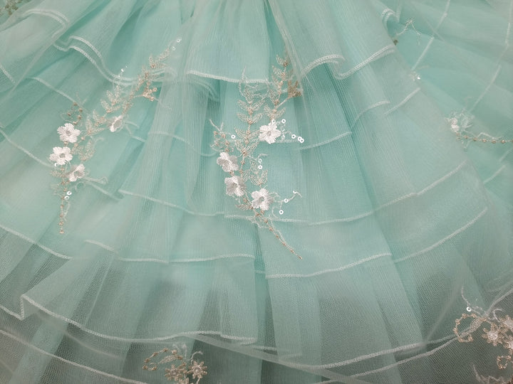 Hanbok Dress Girl Baby Korea Traditional Clothing Set First Birthday Celebration Party Celebration 1–10 Years Fancy Mint Dress OS102