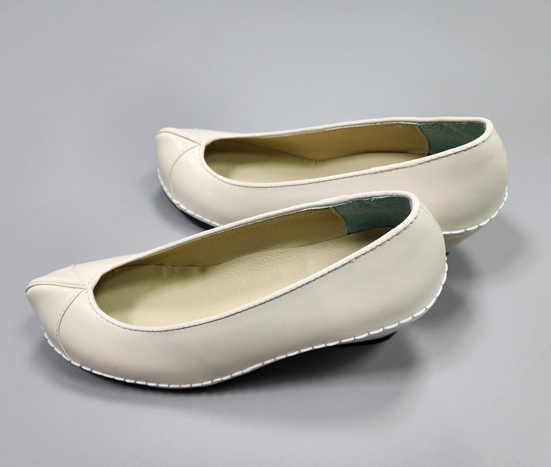 Korean Traditional Hanbok Shoes for Woman Girl pastel Color Beige Footwear Wedding Birthday PU WS101