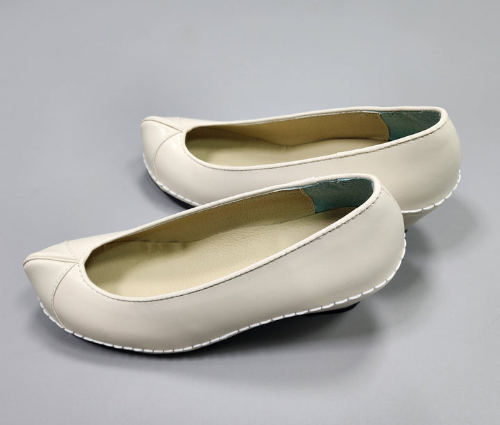 Korean Traditional Hanbok Shoes for Woman Girl pastel Color Beige Footwear Wedding Birthday PU WS101