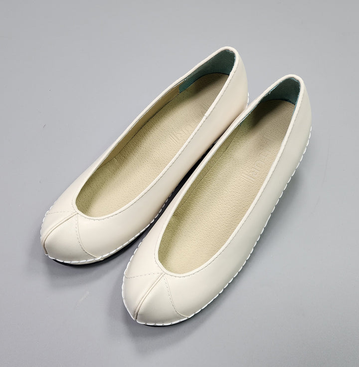 Korean Traditional Hanbok Shoes for Woman Girl pastel Color Beige Footwear Wedding Birthday PU WS101