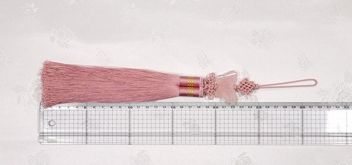Hanbok Accessory Norigae 노리개 Baby Girl Boy Ornament Real Jade Butterfly Tassel 35 cm JTN115