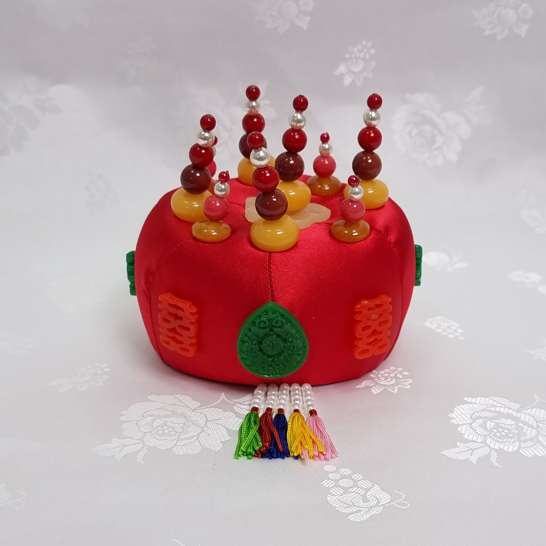 Korean Hair Accessory for Woman Hanbok Traditional Wedding Decoration Ornament 족두리 DS108