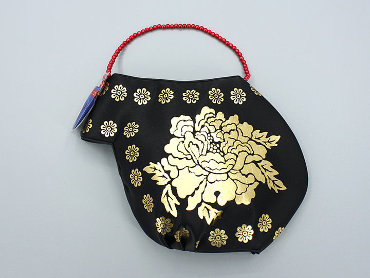 Hanbok Hat 조바위 Korea Traditional Hat Cap Girl Baby Head Piece Dol Party 1st Birthday Celebration Black Gold Print