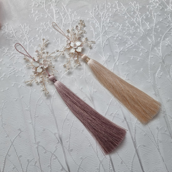 Hanbok Accessory Norigae 노리개 Baby Girl Boy Ornament Flower Tassel 35 cm JTN119