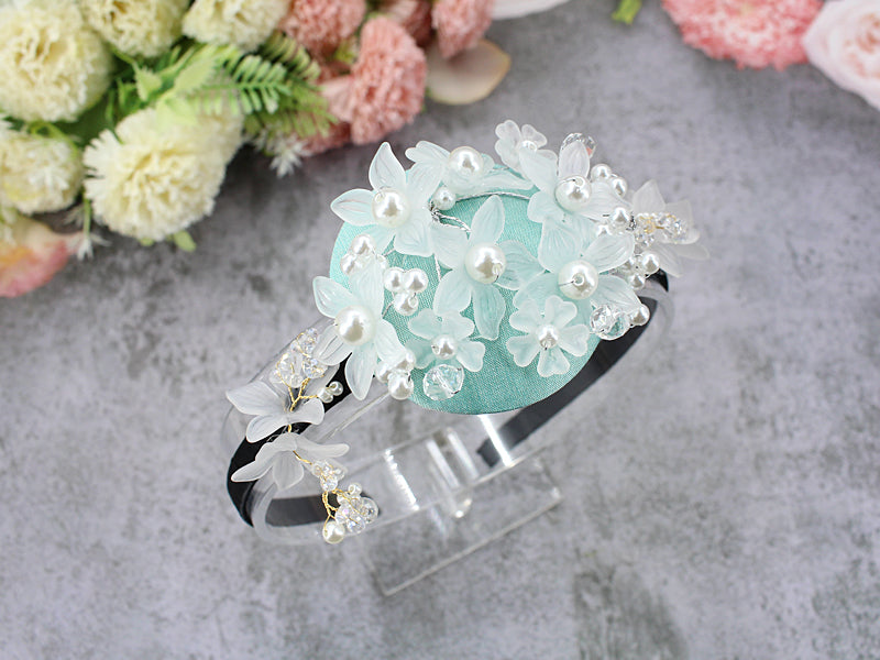 Girl's Hanbok Hair Accessory BASSI head&nbsp; band Piece, Korea Traditional Pastel Big Flower J124