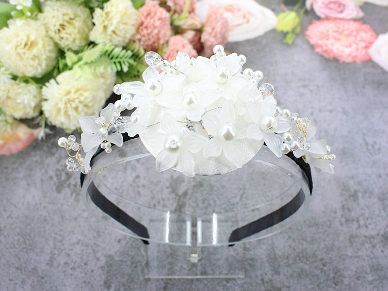 Girl's Hanbok Hair Accessory BASSI head&nbsp; band Piece, Korea Traditional Pastel Big Flower J124