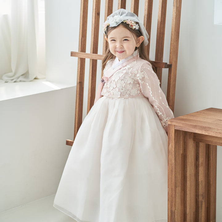 Hanbok Dress Girl Baby Korea Traditional Clothing Set First Birthday Celebration Party Celebration 1–10 Years Fancy Lace Dress OS105