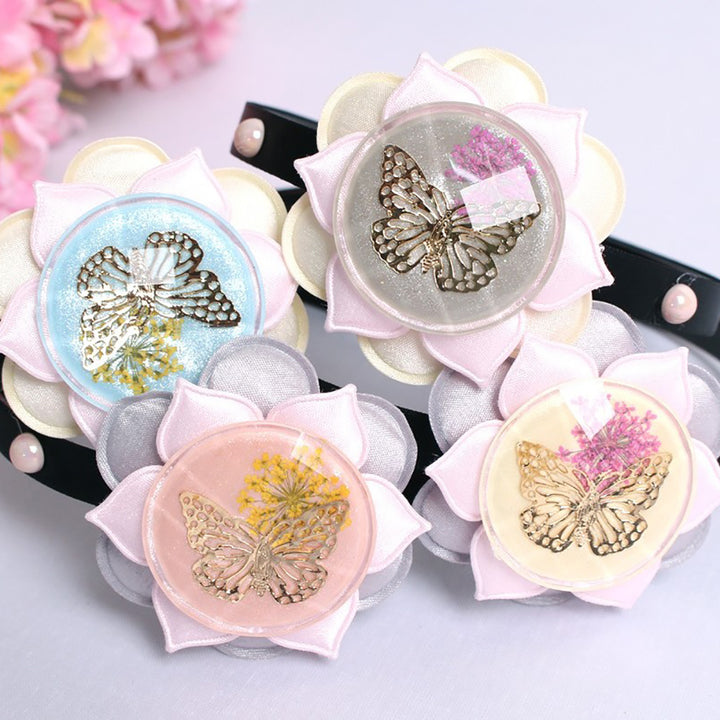 Girl's Hanbok Hair Accessory BASSI head&nbsp; band piece Korea Traditional Flower J109