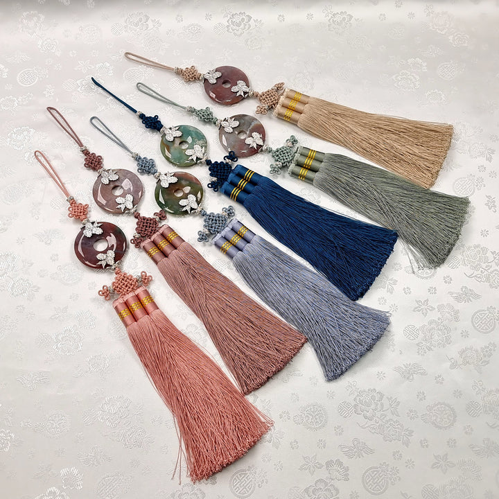 Hanbok Accessory Norigae 노리개 Baby Girl Woman Ornament Cricle Tassel 35 cm JTN125