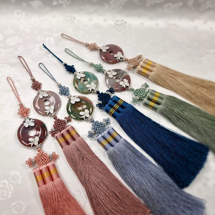 Hanbok Accessory Norigae 노리개 Baby Girl Woman Ornament Cricle Tassel 35 cm JTN125