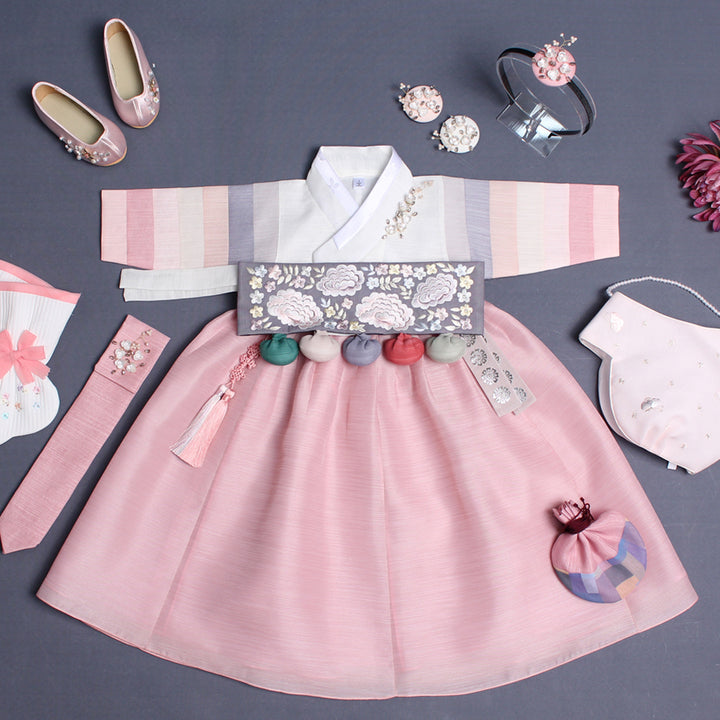 Hanbok Girl Baby Korea Traditional Clothing Saekdong Pastel