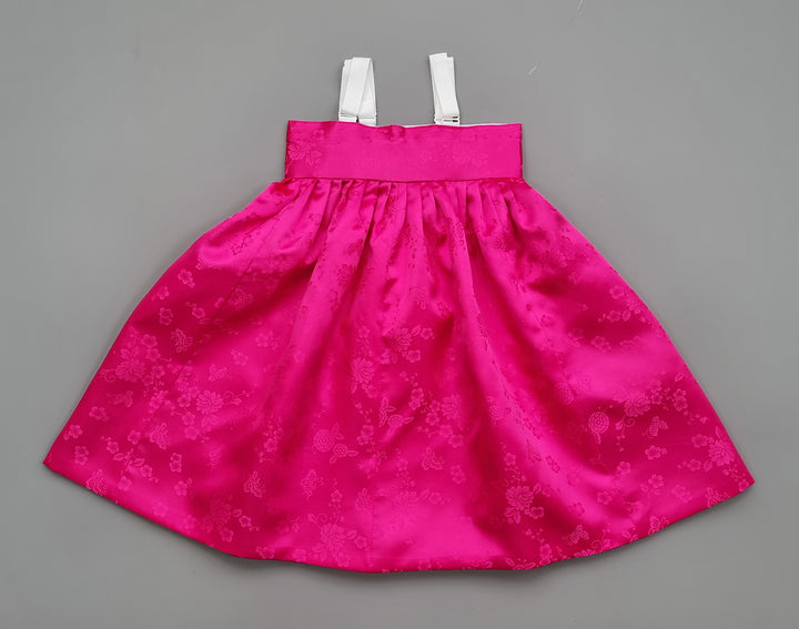 Korean Traditioanl Baby Girl Hanbok Clothing 1 Age Dol Party Celebration White Pink
