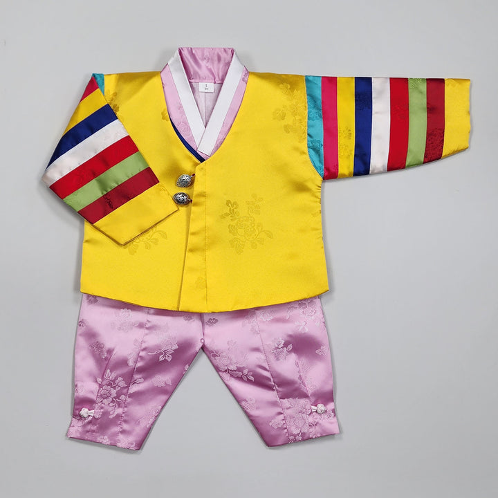 Korean Traditional Boy Baby Hanbok Dol Party Celebration 1 Ages Yellow GBH109