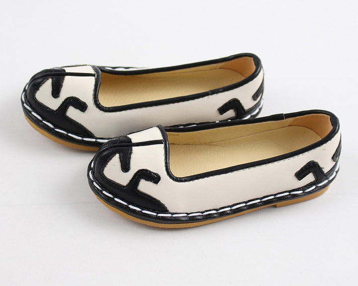 Korean Traditional Boy Baby Hanbok Shoes Ivory Red Color EJS014