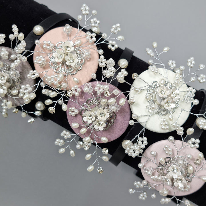 Girl's Hanbok Hair Accessory BASSI head&nbsp; band Piece, Korea Traditional Beads Flower J118