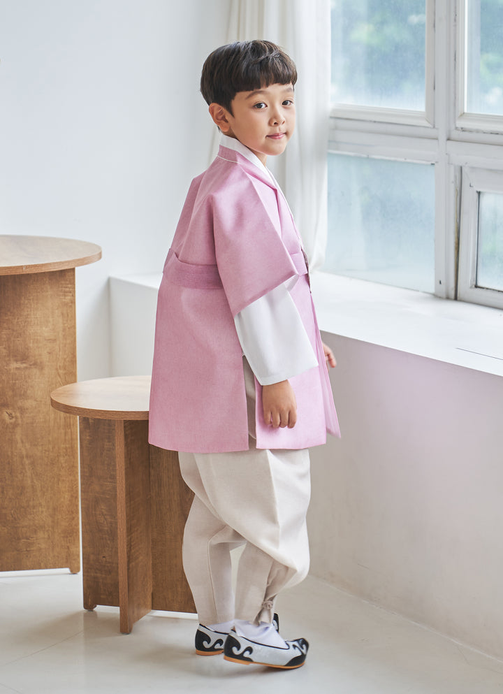Korean Traditional Boy Baby Hanbok Dol Party Celebration 1-10 Ages Pink OSB132