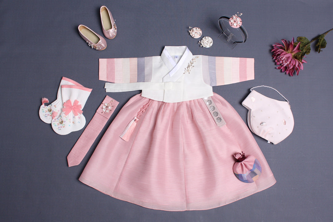 Hanbok Girl Baby Korea Traditional Clothing Saekdong Pastel