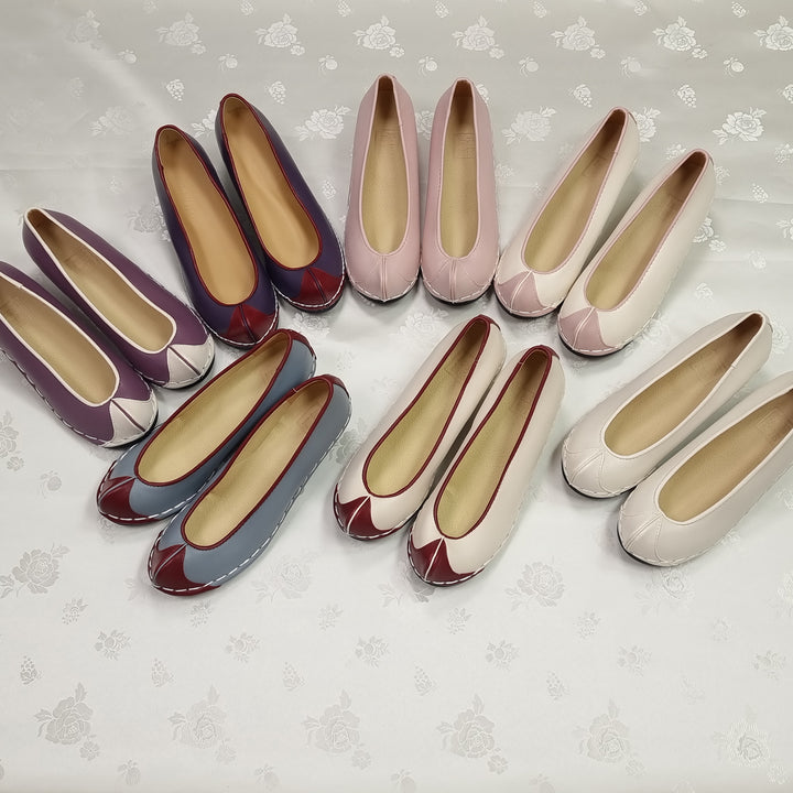 Korean Traditional Hanbok Shoes Socks for Woman Girl Solid Footwear Wedding Birthday PU WS117
