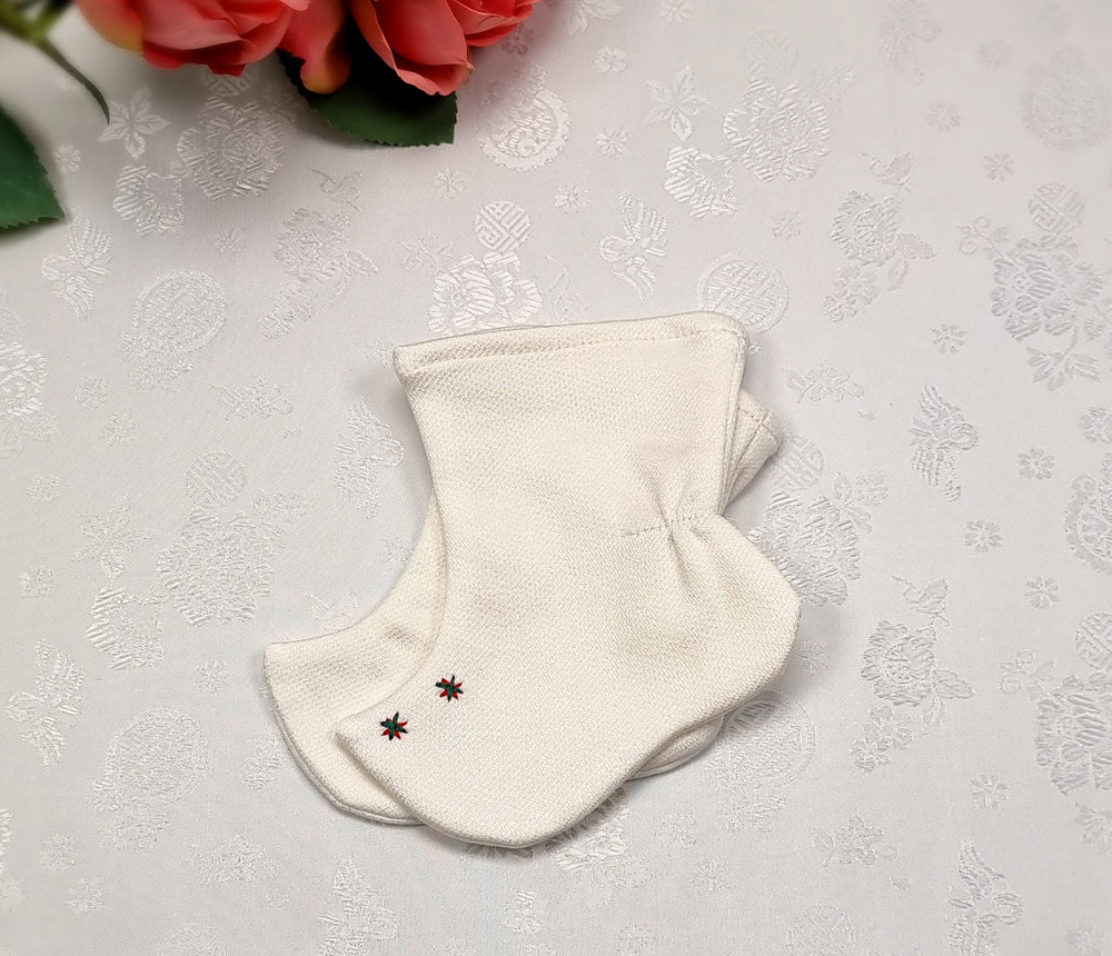 Korean Traditional Boy Girl Baby Hanbok Socks Beoseon 버선 Ivory Baikil Dol 1 Year SOC019