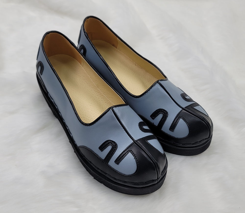 Korean Traditional Hanbok Shoes for Man Men 갓신 Blue Color Footwear Wedding Birthday PU