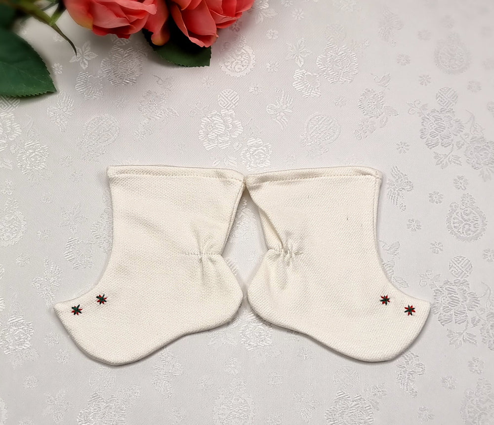 Korean Traditional Boy Girl Baby Hanbok Socks Beoseon 버선 Ivory Baikil Dol 1 Year SOC019