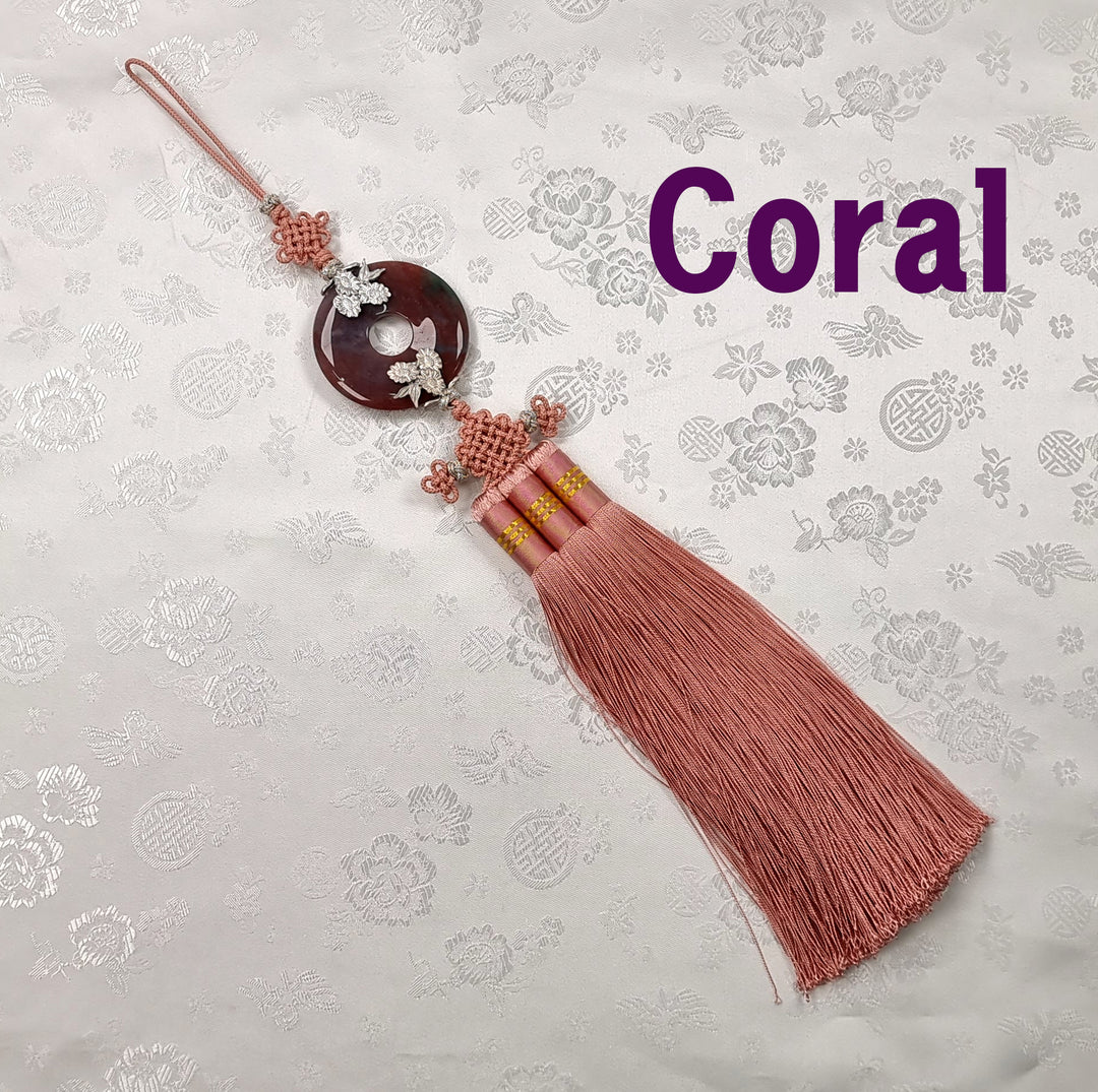 Hanbok Accessory Norigae 노리개 Baby Girl Woman Ornament Cricle Tassel 35 cm JTN125
