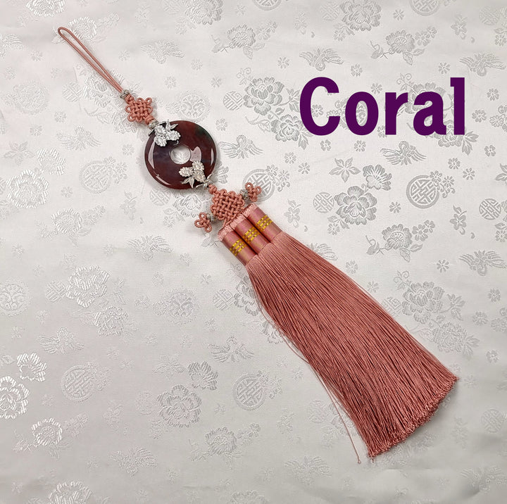 Hanbok Accessory Norigae 노리개 Baby Girl Woman Ornament Cricle Tassel 35 cm JTN125