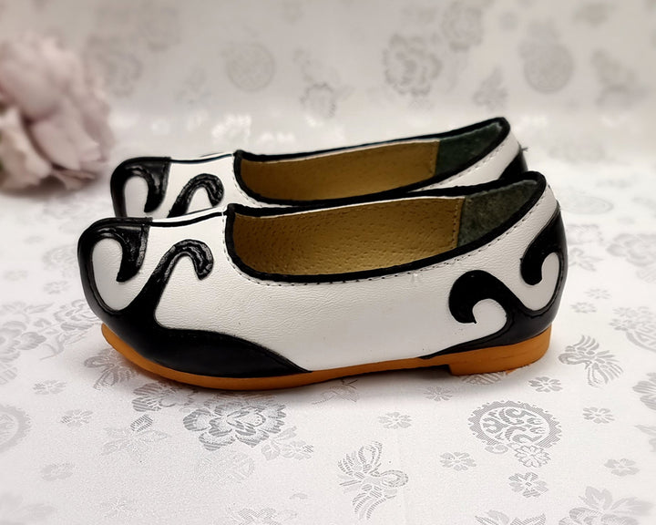 Korean Traditional Boy Baby Hanbok Shoes Ivory Red Color EJS015