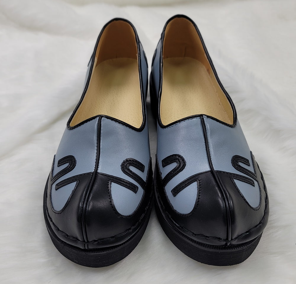 Korean Traditional Hanbok Shoes for Man Men 갓신 Blue Color Footwear Wedding Birthday PU