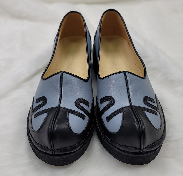 Korean Traditional Hanbok Shoes for Man Men 갓신 Blue Color Footwear Wedding Birthday PU