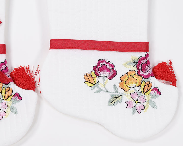 Korean Traditional Boy Girl Baby Hanbok Socks Beoseon 버선 Flower Embroidery&nbsp; Dol 1 Year SOC013