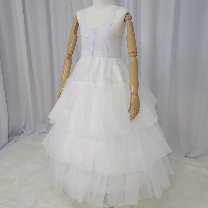 Hanbok Underwear Petticoat 속치마 Big Volume Unerskirt Korean Traditional Woman Adult Clothing Hanbok Item Ivory OSU06