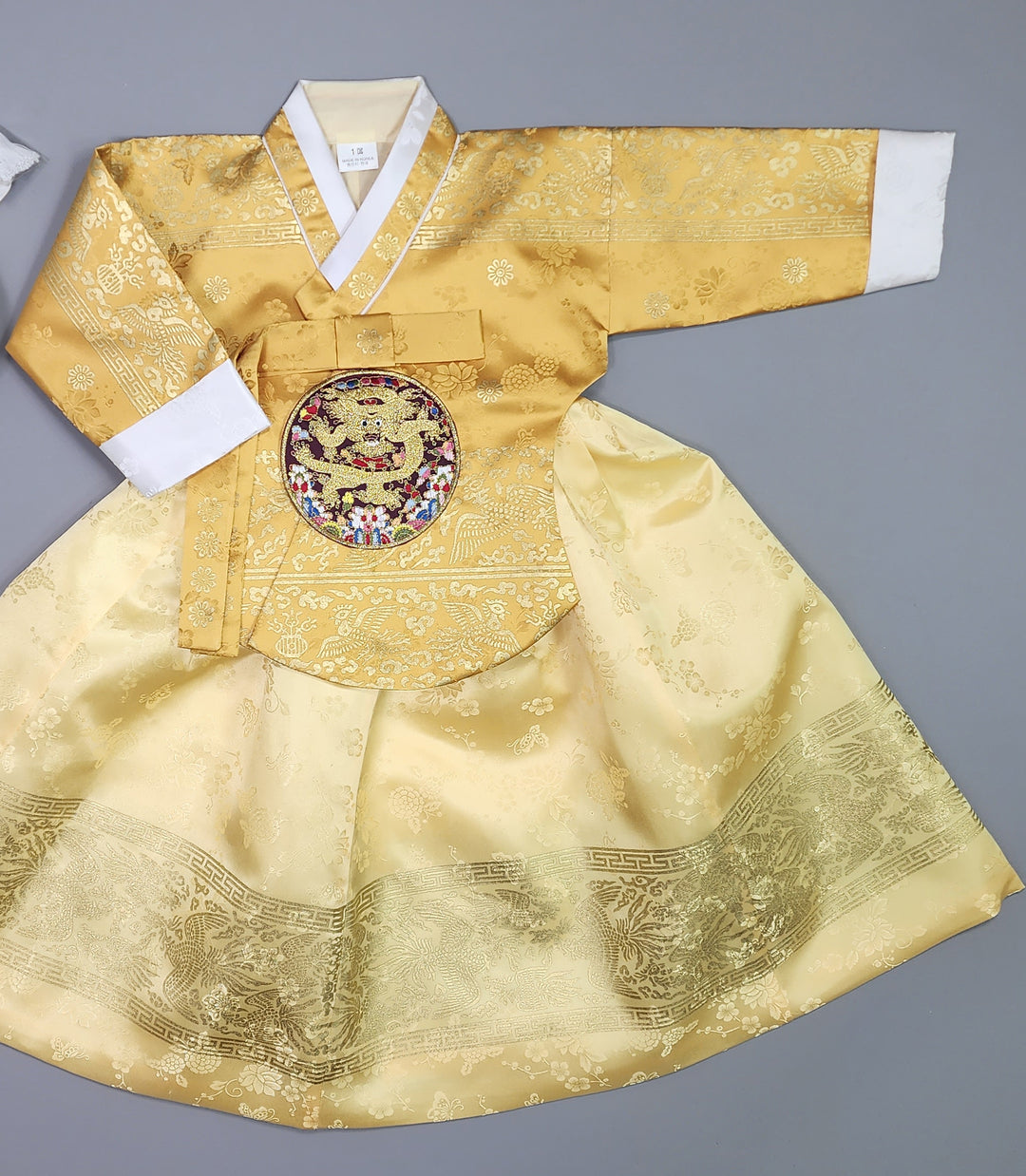 Hanbok Girl Baby Korea Traditional Clothing Set First Birthday Celebration Party Celebration 1–10 Years Gold Print HG117