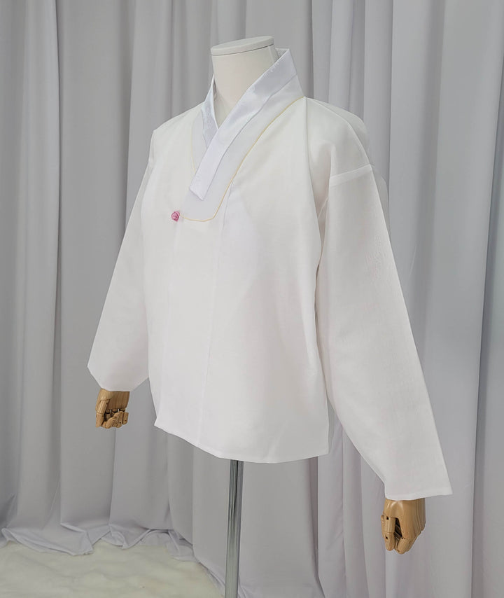 Korean Traditional Man Personal Custom Hanbok White Inner Top Jeogori Wedding Party Ceremony OSM133