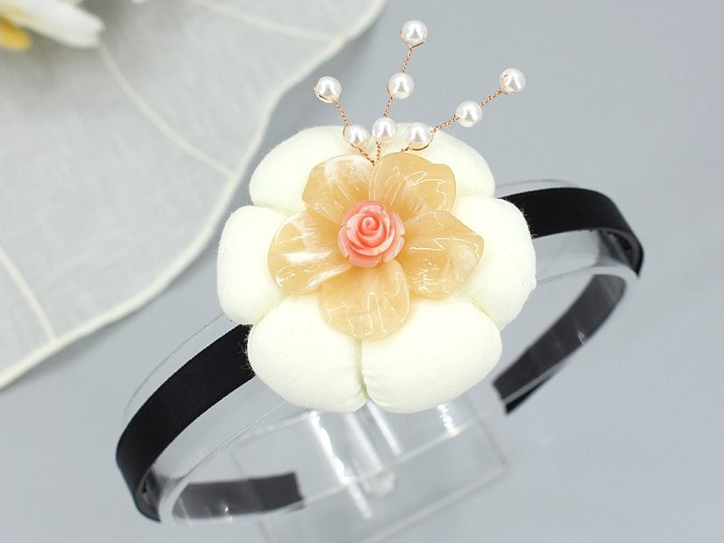 Girl's Hanbok Hair Accessory BASSI head&nbsp; band Piece, Korea Traditional Flower J120
