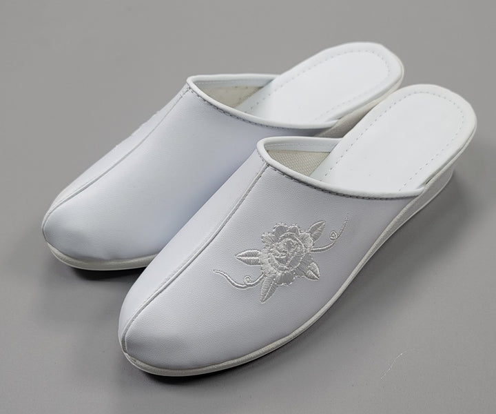 Korean Traditional Hanbok Shoes Socks for Woman Girl White Color Slipper 5 cm Heel Footwear Wedding Birthday PU WS113