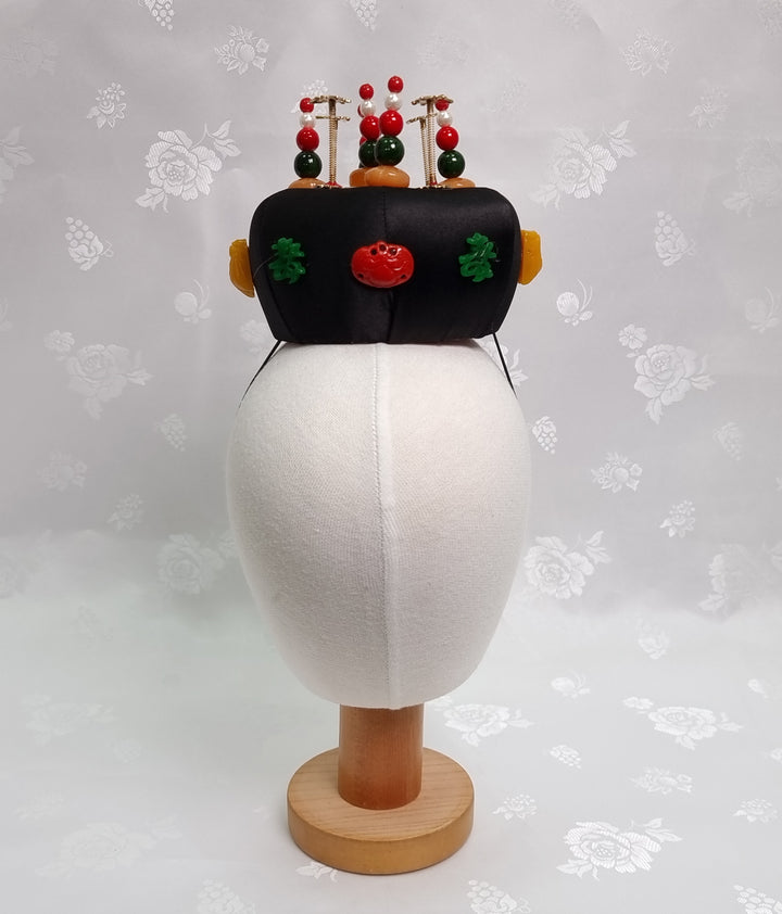 Korean Hair Accessory for Woman Hanbok Traditional Wedding Decoration Ornament 족두리&nbsp;DS105