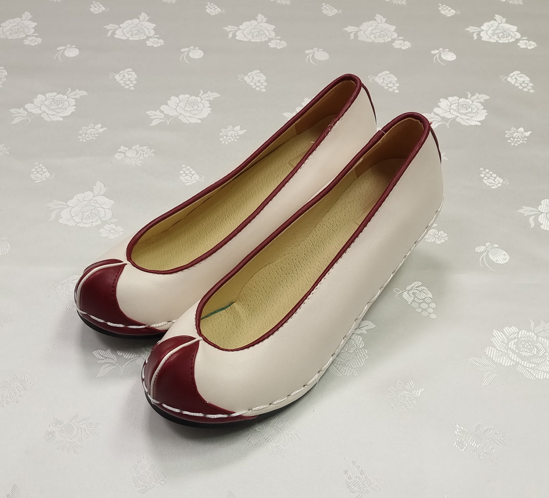 Korean Traditional Hanbok Shoes Socks for Woman Girl Solid Footwear Wedding Birthday PU WS117