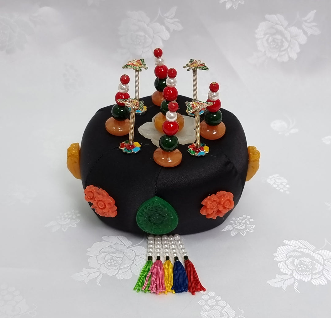 Korean Hair Accessory for Woman Hanbok Traditional Wedding Decoration Ornament 족두리&nbsp;DS105